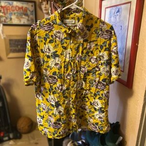 Urban Outfitters Mens Button Up Floral Shirt
